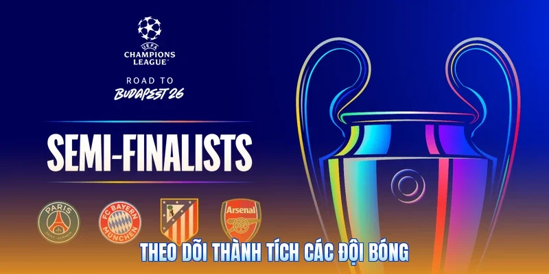 Theo dõi thành tích các đội bóng
