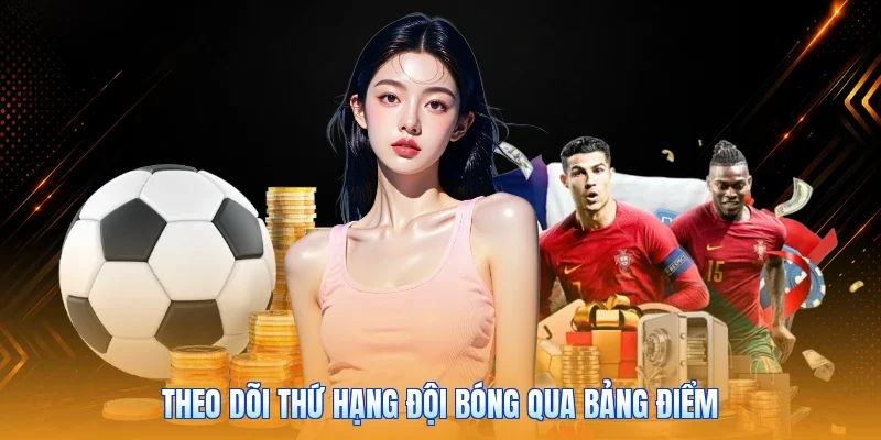 Theo dõi thứ hạng đội bóng qua bảng điểm